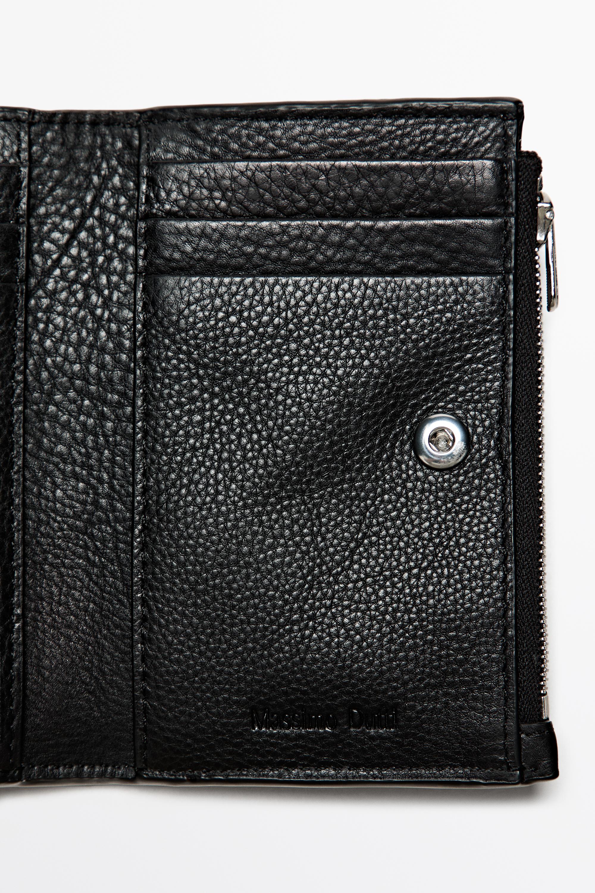 Portefeuille en cuir nappa