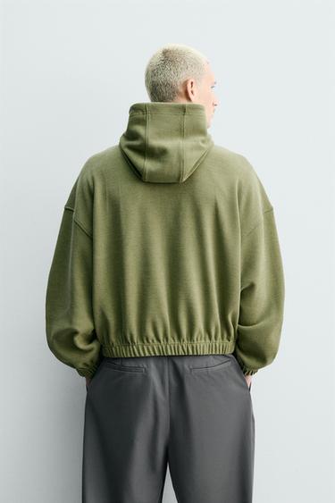 WASHED WAFFLE HOODIE - Pistachio by Zara - Image 2