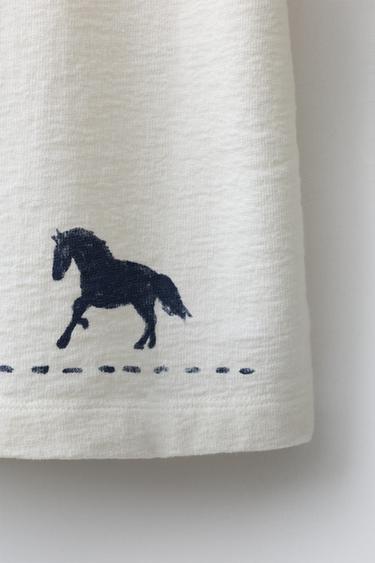 CHEMISE À IMPRIMÉ CHEVAUX - Écru de Zara - Image 3