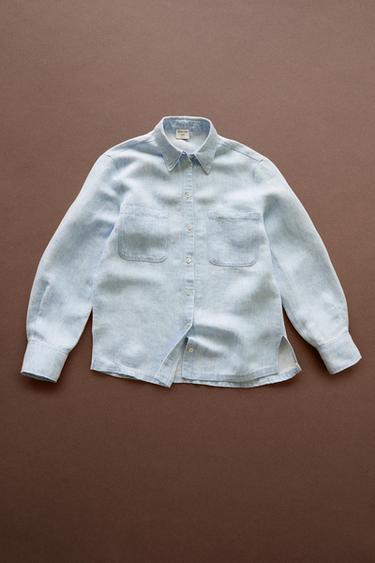 Denim effect pocket shirt - STUDIO — Light blue 1
