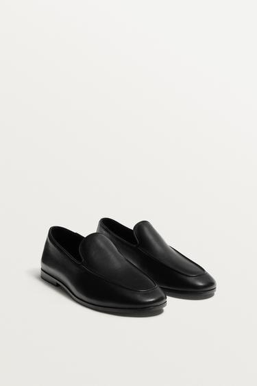 LEATHER LOAFERS - Black by Zara