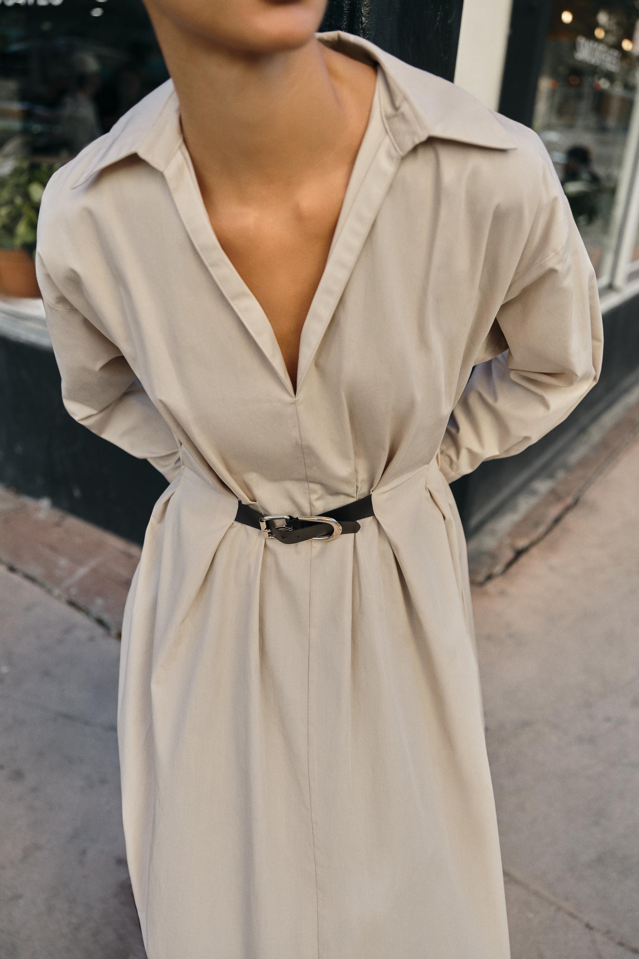 BELTED MIDI DRESS