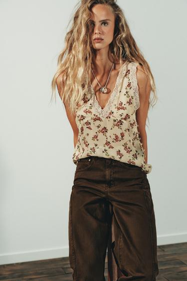 TRF BAGGY BALLOON MID-WAIST JEANS - Brown by Zara - Image 2