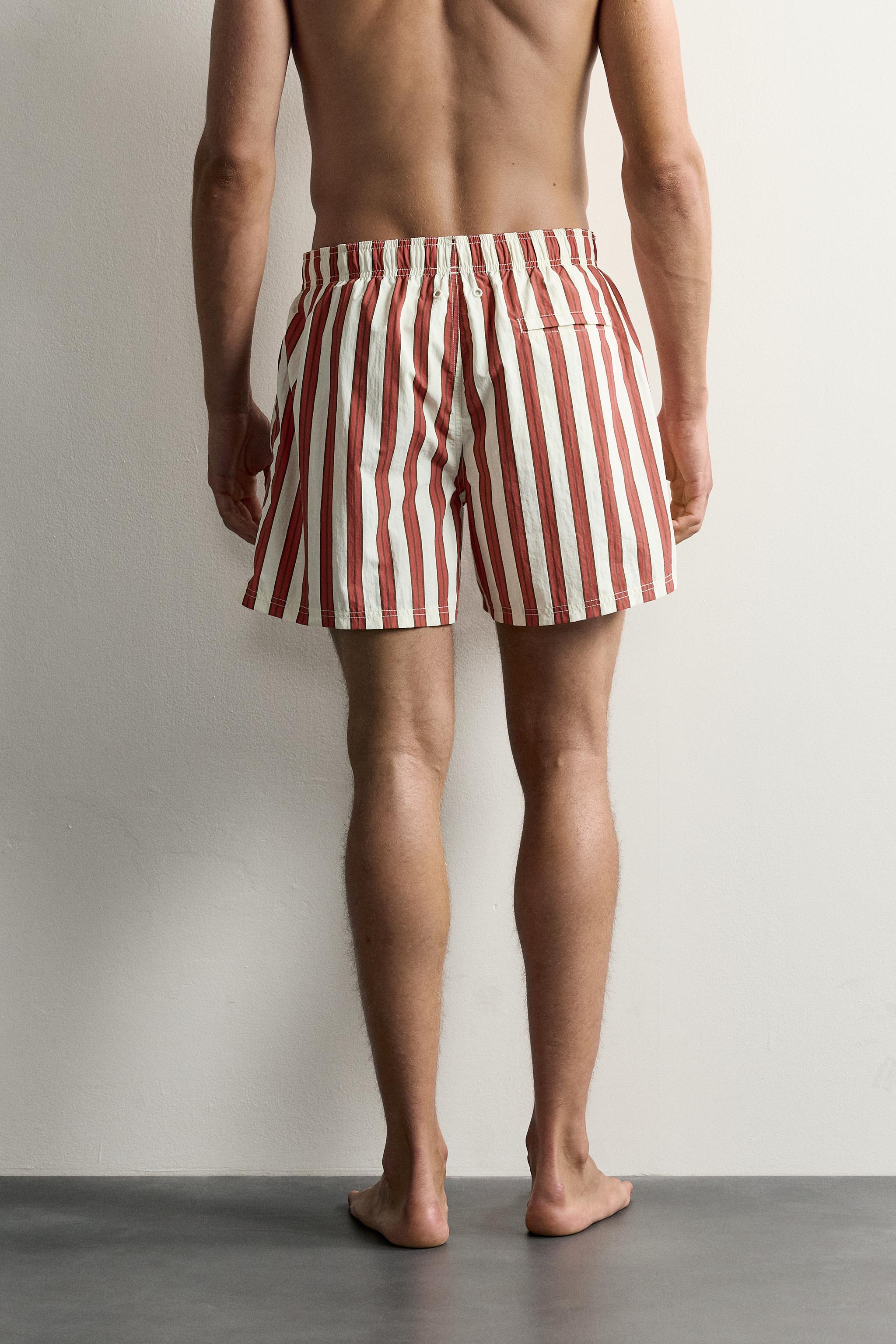 LONG STRIPED SWIMSHORTS
