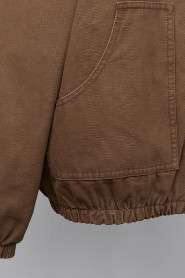 CONTRAST COLLAR JACKET - Brown by Zara - Image 5