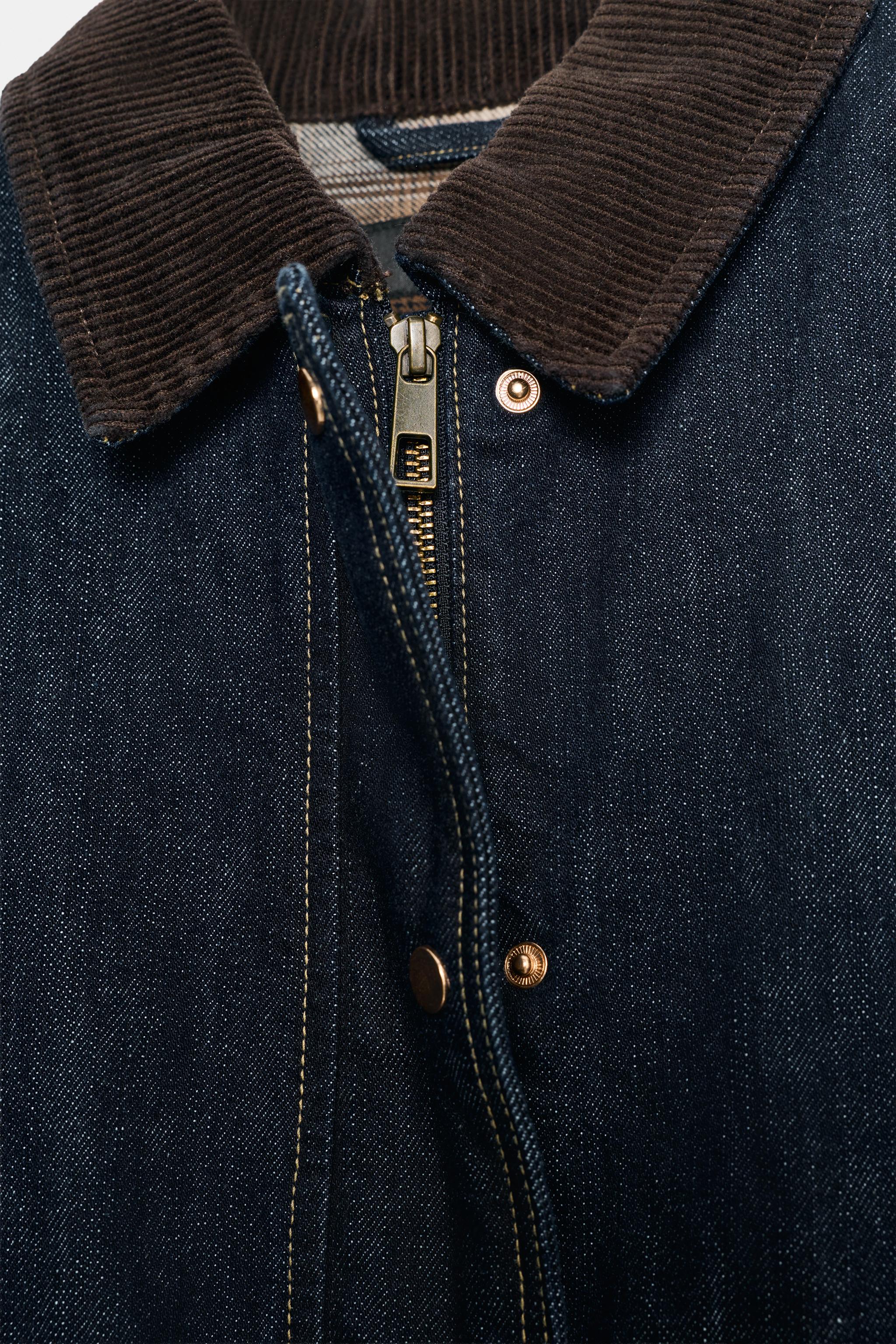 Z1975 DENIM JACKET WITH CORDUROY COLLAR