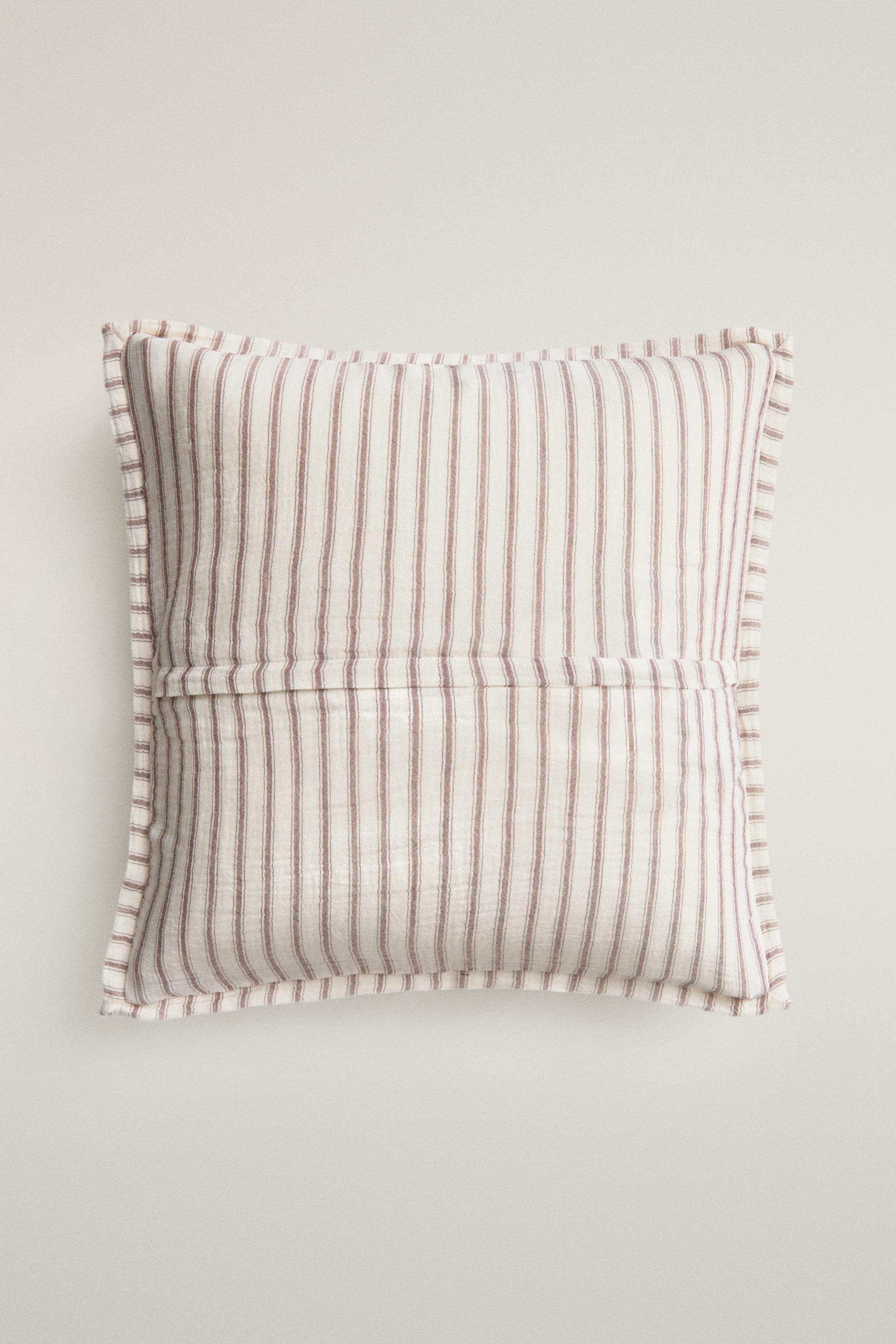 HOUSSE DE COUSSIN ENFANT RAYURES ET CARREAUX
