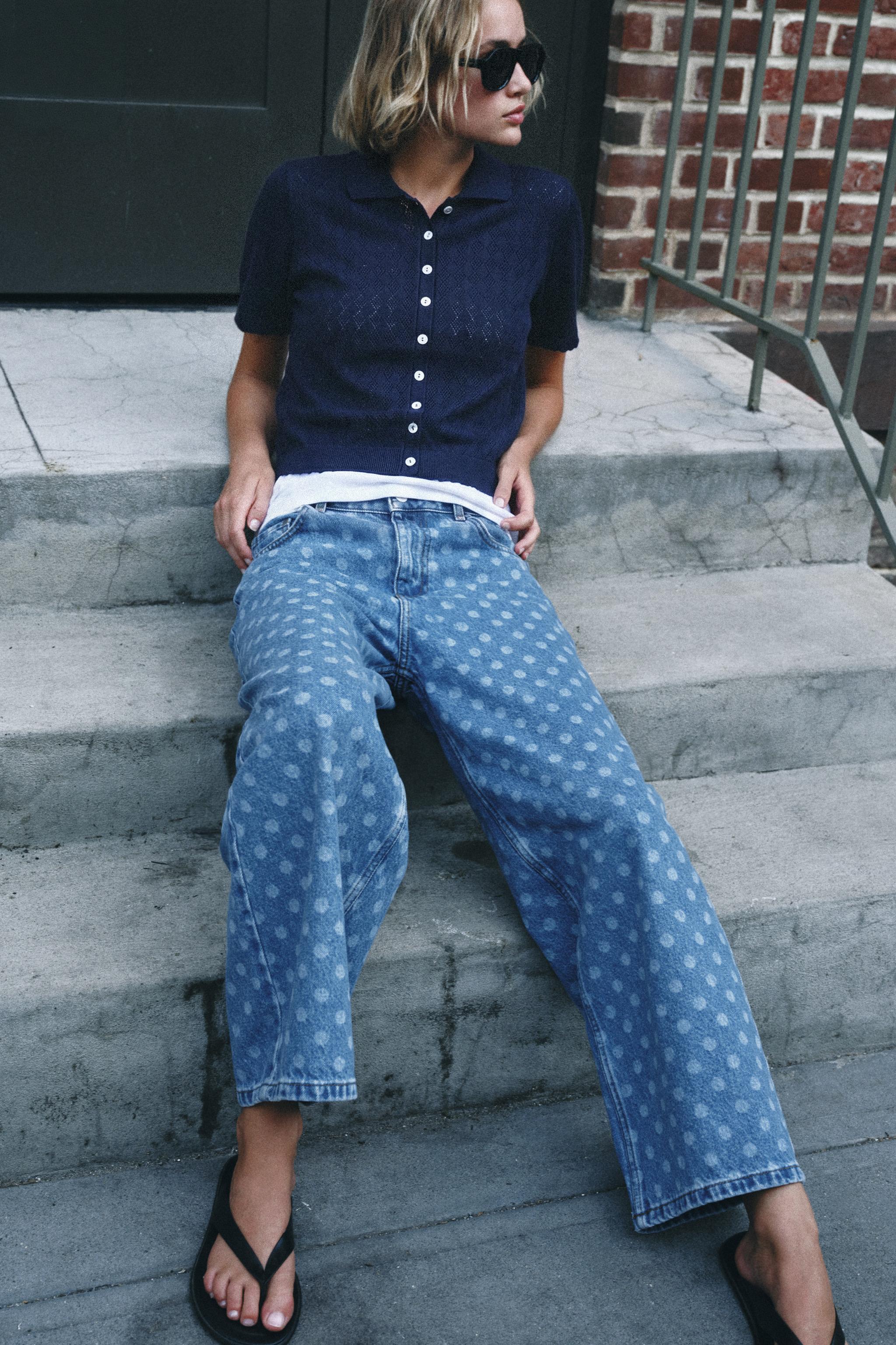 Z1975 HIGH RISE POLKA DOT CULOTTE JEANS