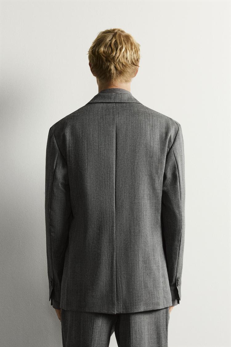 Blazer de traje de lana 100% corte relajado 4