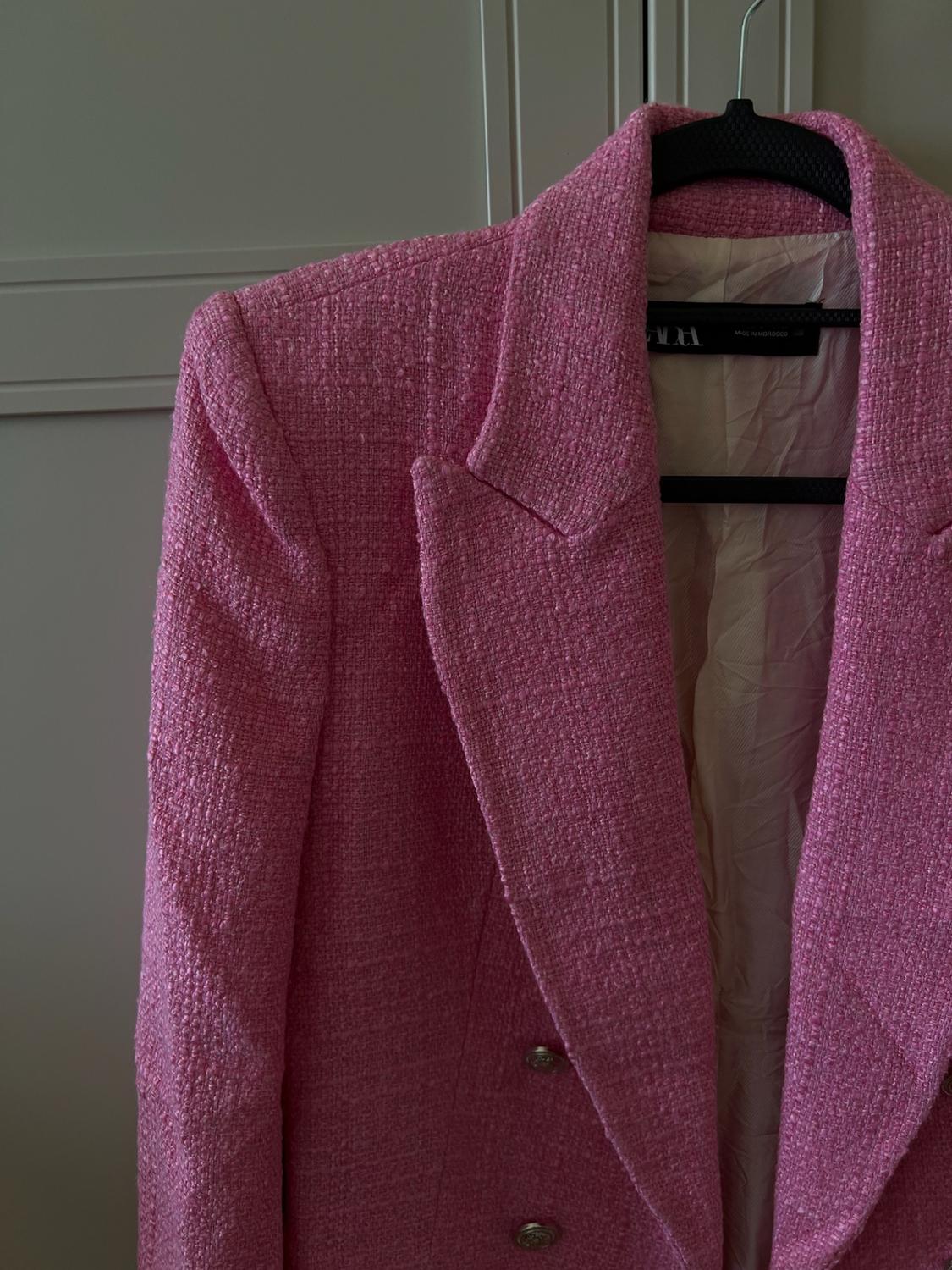 TEXTURED DOUBLE-BREASTED BLAZER - Image 3