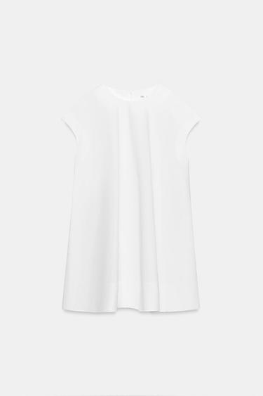 Zara ZW COLLECTION SHORT DRESS - White