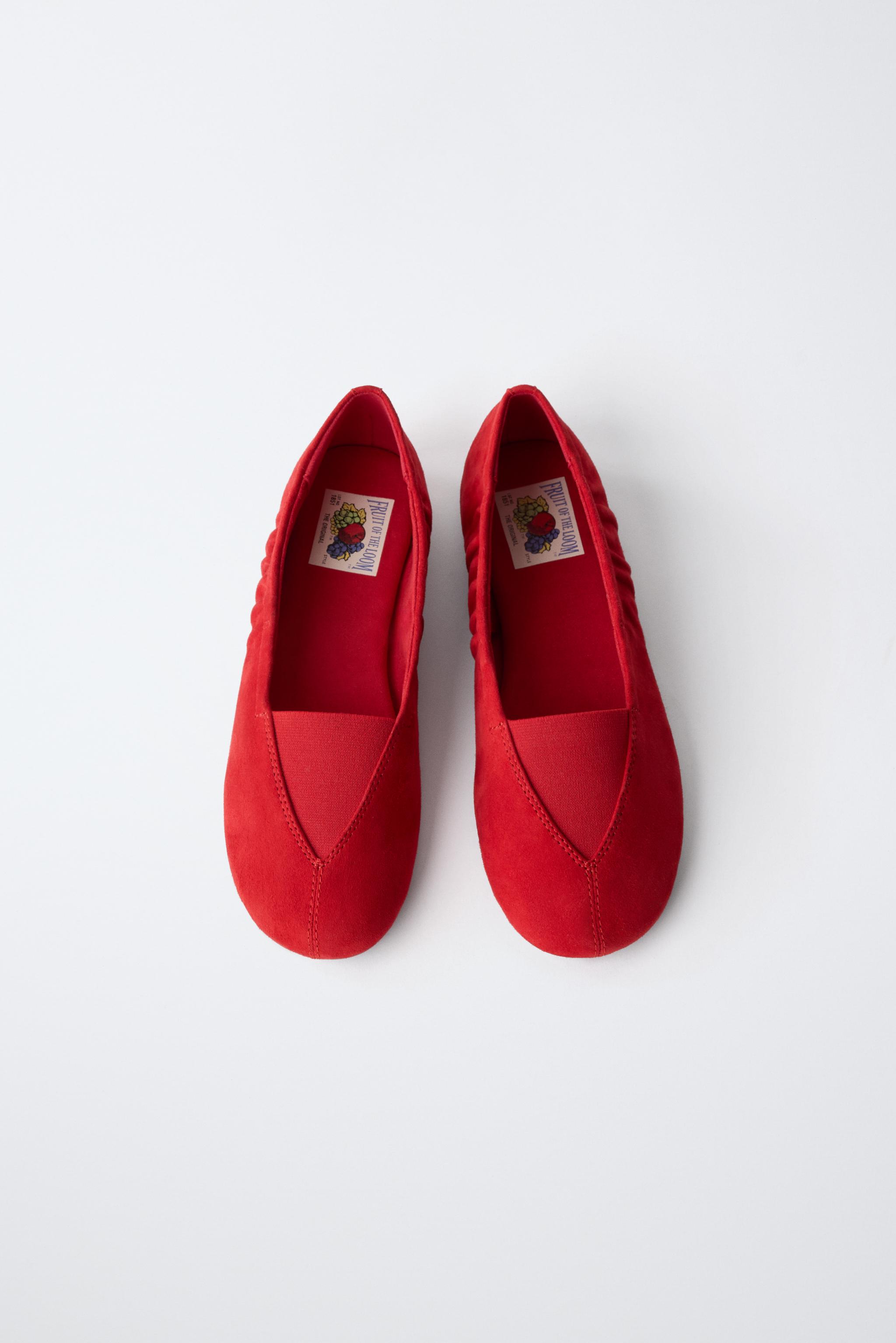 BALLERINES EN CUIR FRUIT OF THE LOOM™