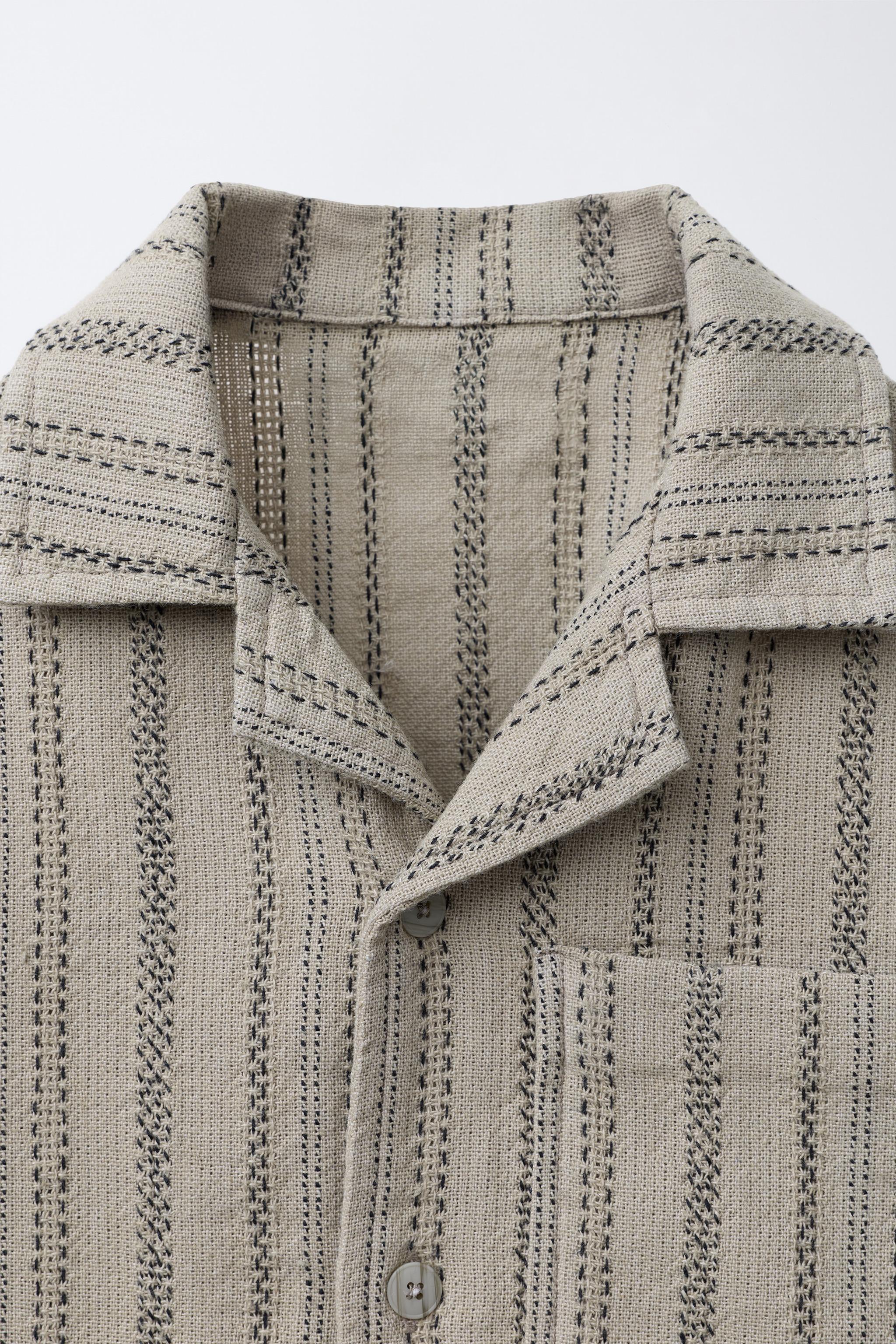 TEXTURED STRIPED SHIRT