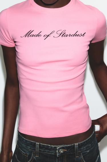 SLOGAN T-SHIRT - Pink by Zara