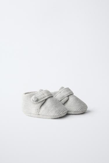 KNITTED BOOTS - Ice White by Zara