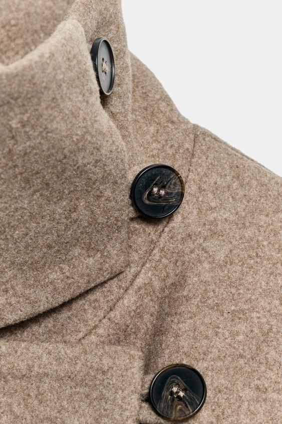 SOFT DOUBLE-BREASTED JACKET - camel by Zara - Image 8