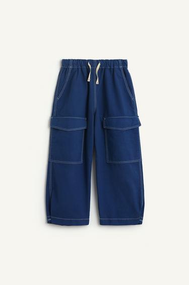Pantalon Zara Garçon 9 Ans Bleu Texturé – Neuf Avec étiquettes