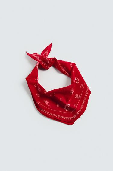 Zara COTTON-SILK BANDANA © OTIS KWAME KYE QUAICOE - Red