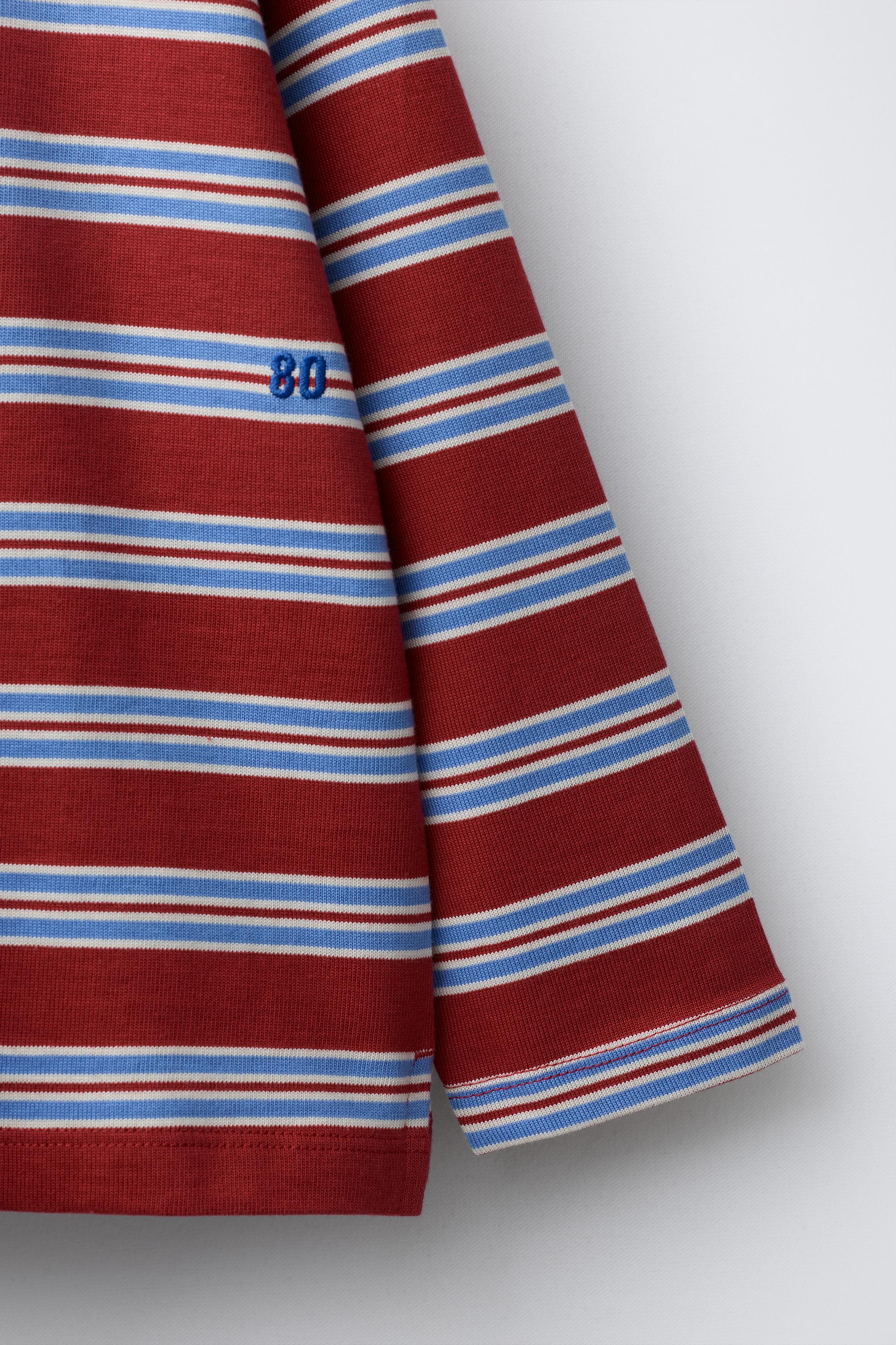 EMBROIDERED STRIPED T-SHIRT