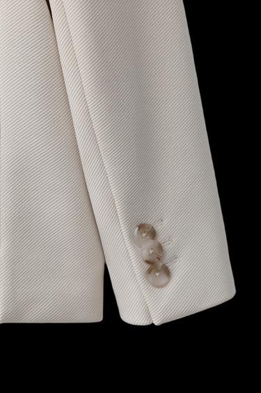 Zara COMFORT SUIT BLAZER - Mid-ecru