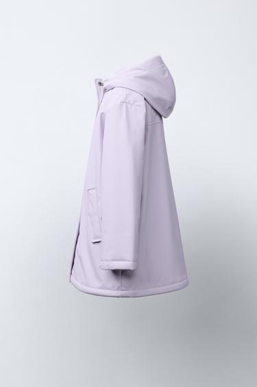 VESTE IMPERMÉABLE GOMMÉE EFFET FOURRURE - Mauve de Zara - Image 2