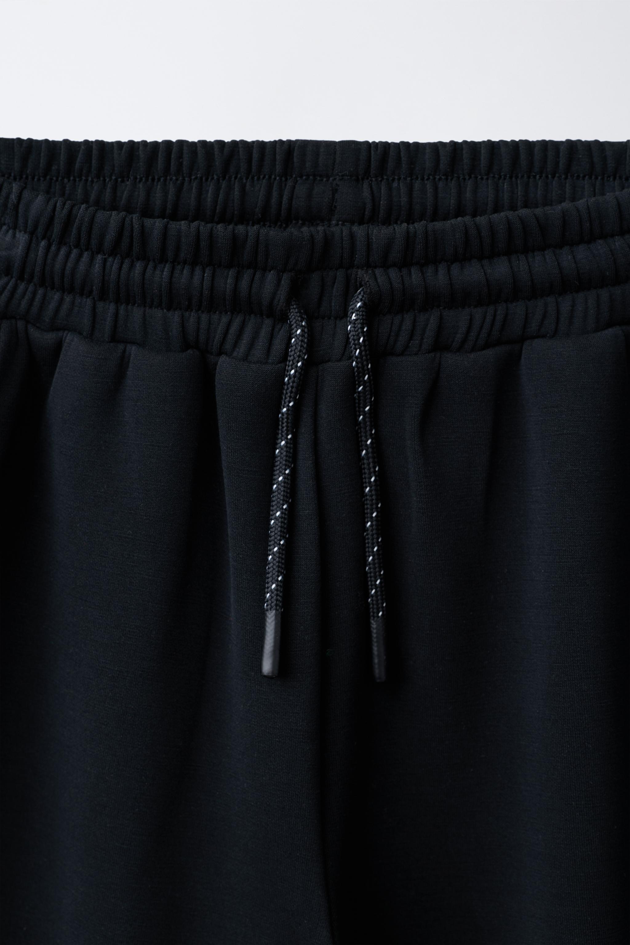 CONTRAST SPORTY WIDE-LEG PANTS