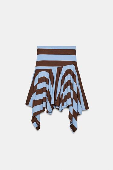 ASYMMETRIC STRIPED SKIRT - striped by Zara - Image 6