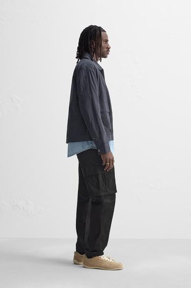 PANTALON STYLE MILITAIRE COUPE DÉCONTRACTÉE - Noir de Zara - Image 3