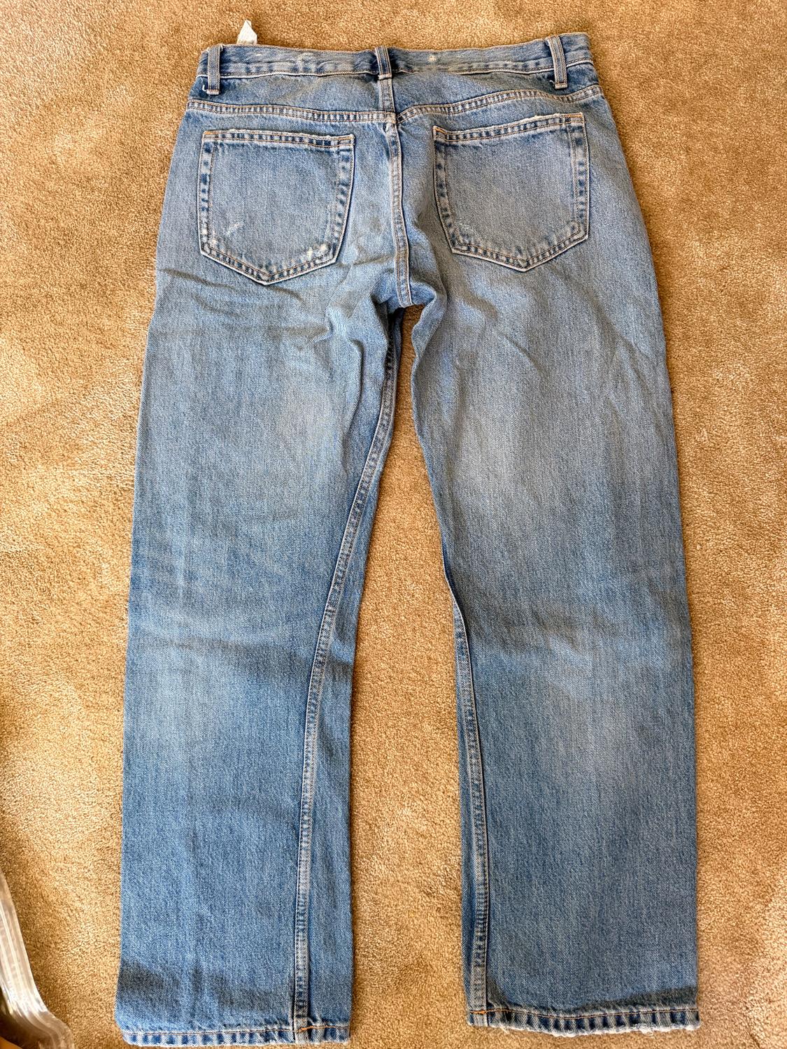 TRF RIPPED STRAIGHT MID-WAIST JEANS - Image 3