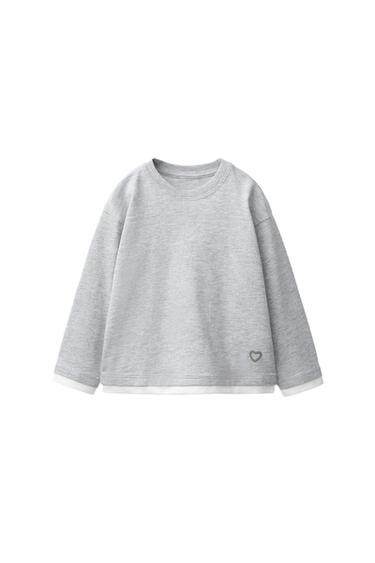 OVERLAY EFFECT T-SHIRT - Grey marl by Zara