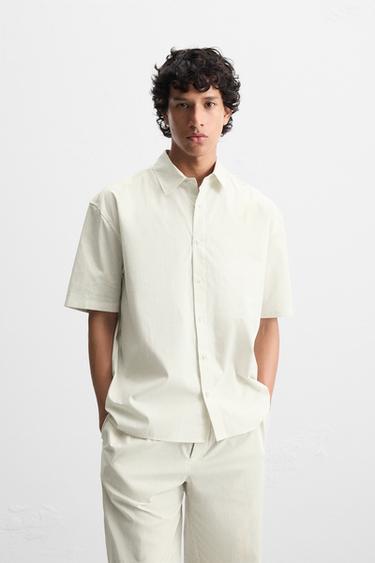 CHEMISE COTON - CHANVRE RAYÉES - Rayures de Zara - Image 1