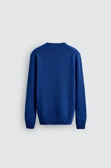 PULL REGULAR FIT EN MÉLANGE DE LAINE - Bleu roi de Zara - Image 6