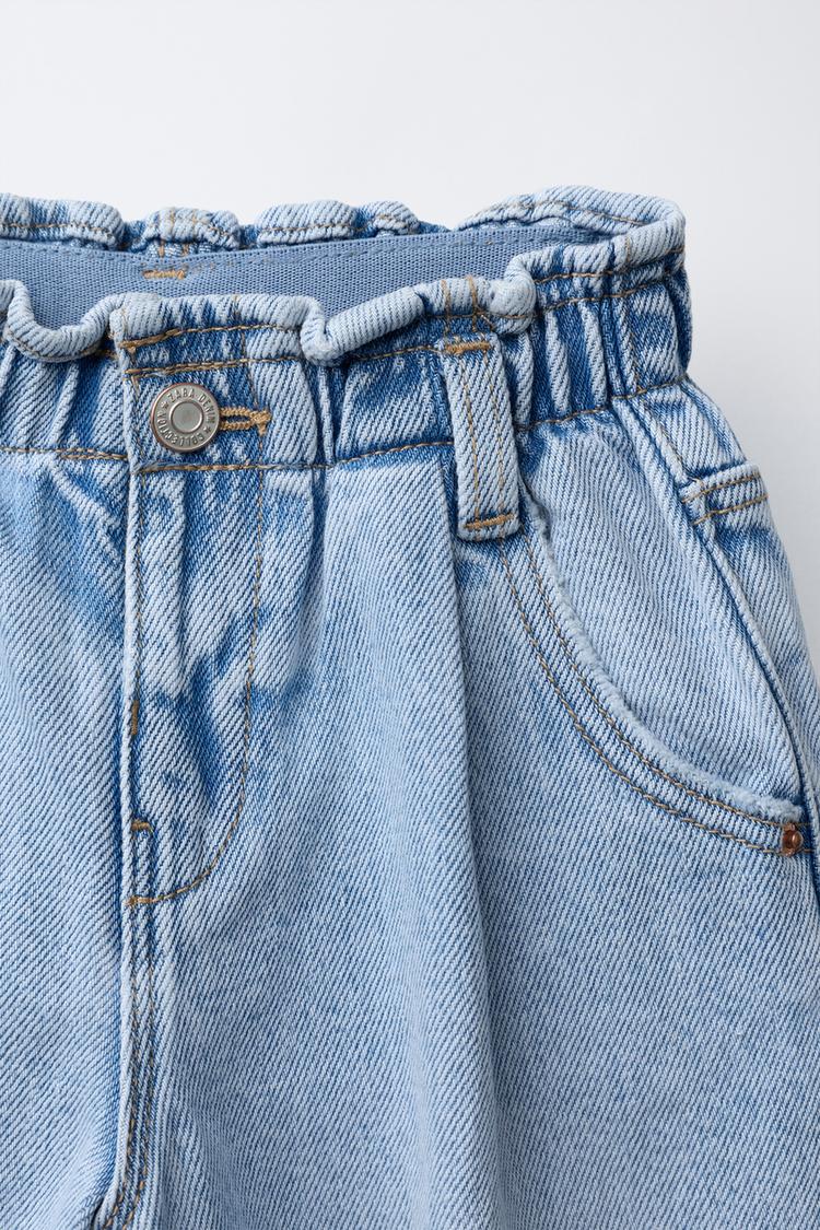 Jeans holgados con cinturilla fruncida 6