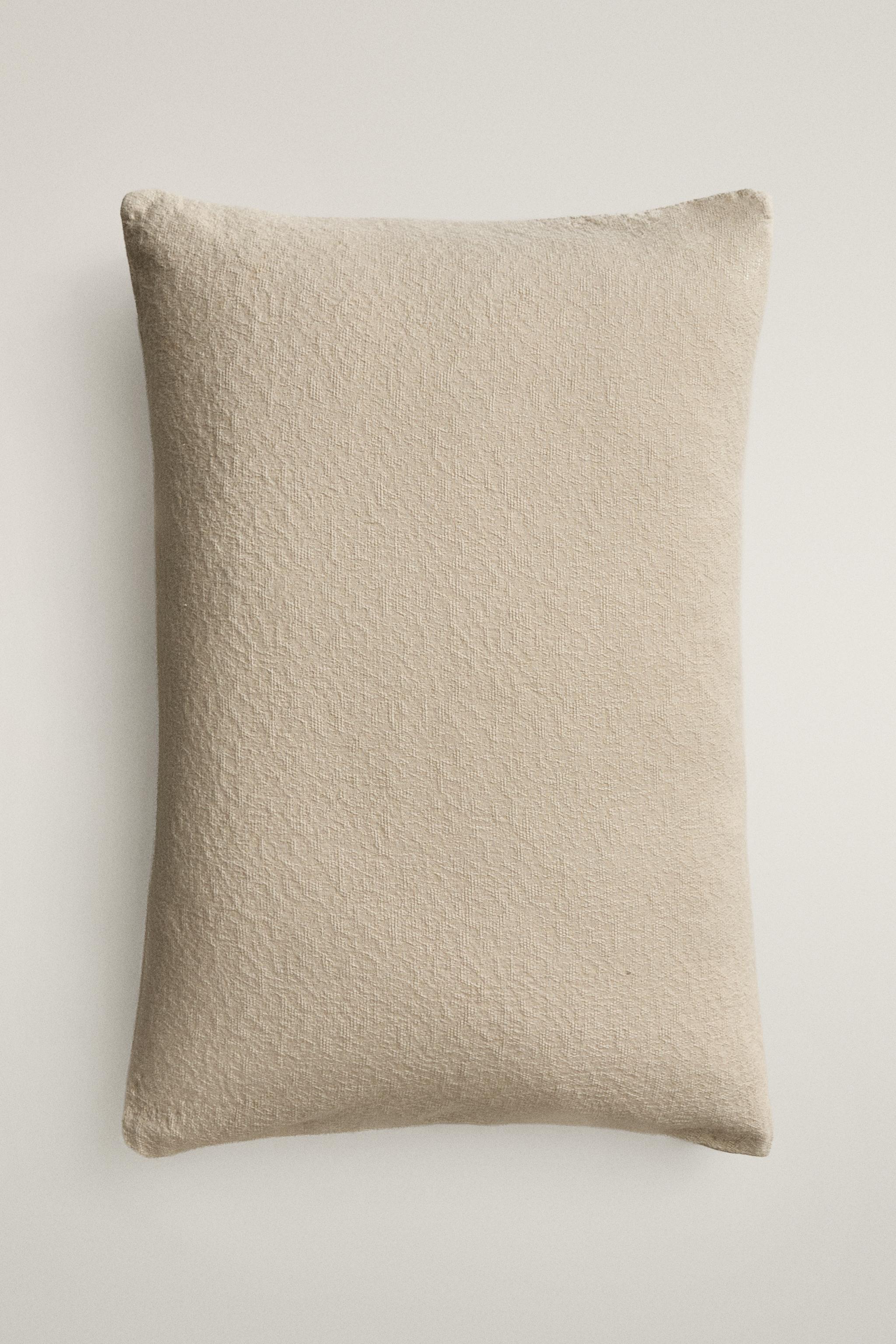 JACQUARD COTTON THROW PILLOW COVER