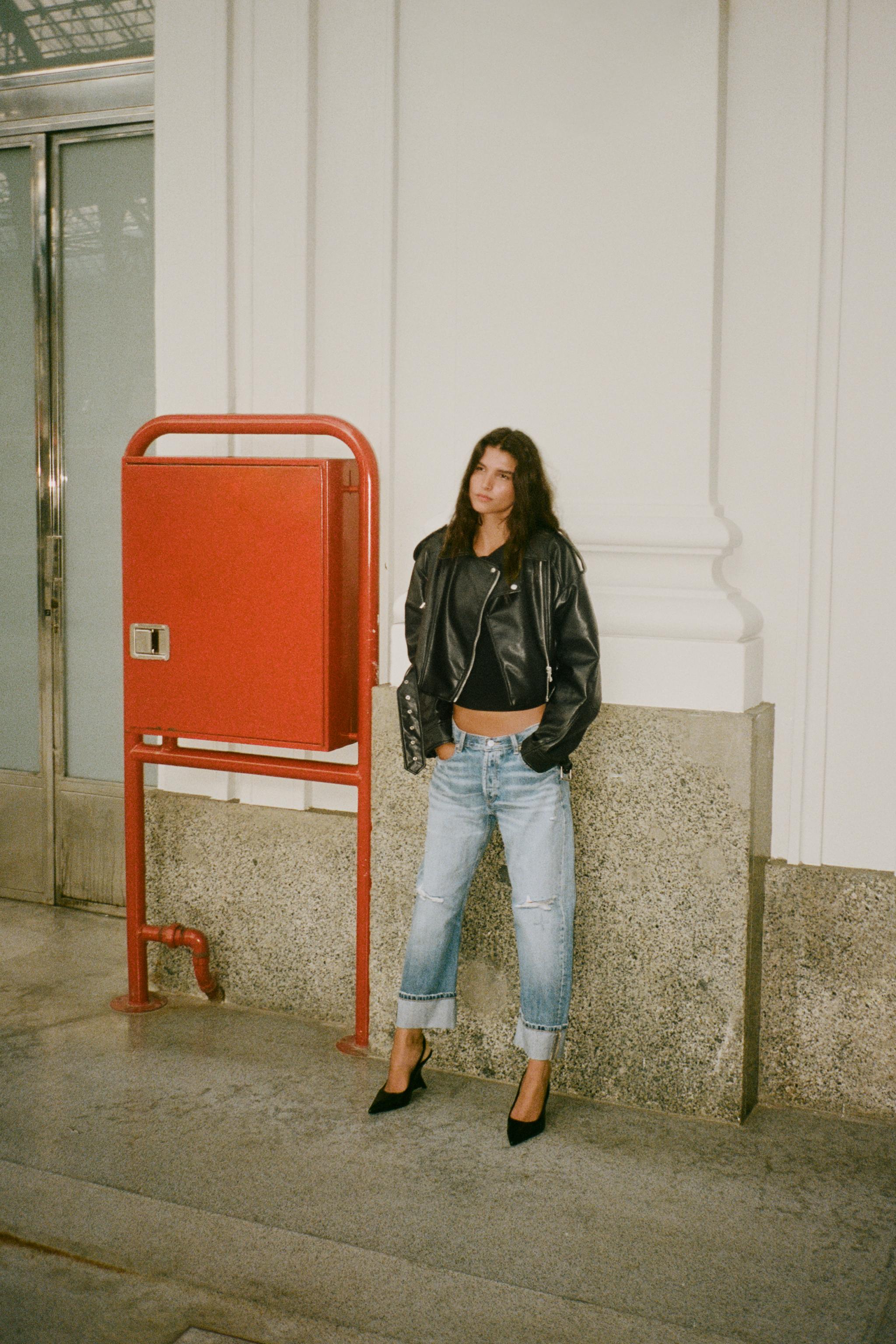 即完売モデル★ZARA フェイクファージャケット　XL 豹柄　赤　ボア　フリース ZARAで見た豹柄フェイクファージャケ | BIRKENHEAD ERKY