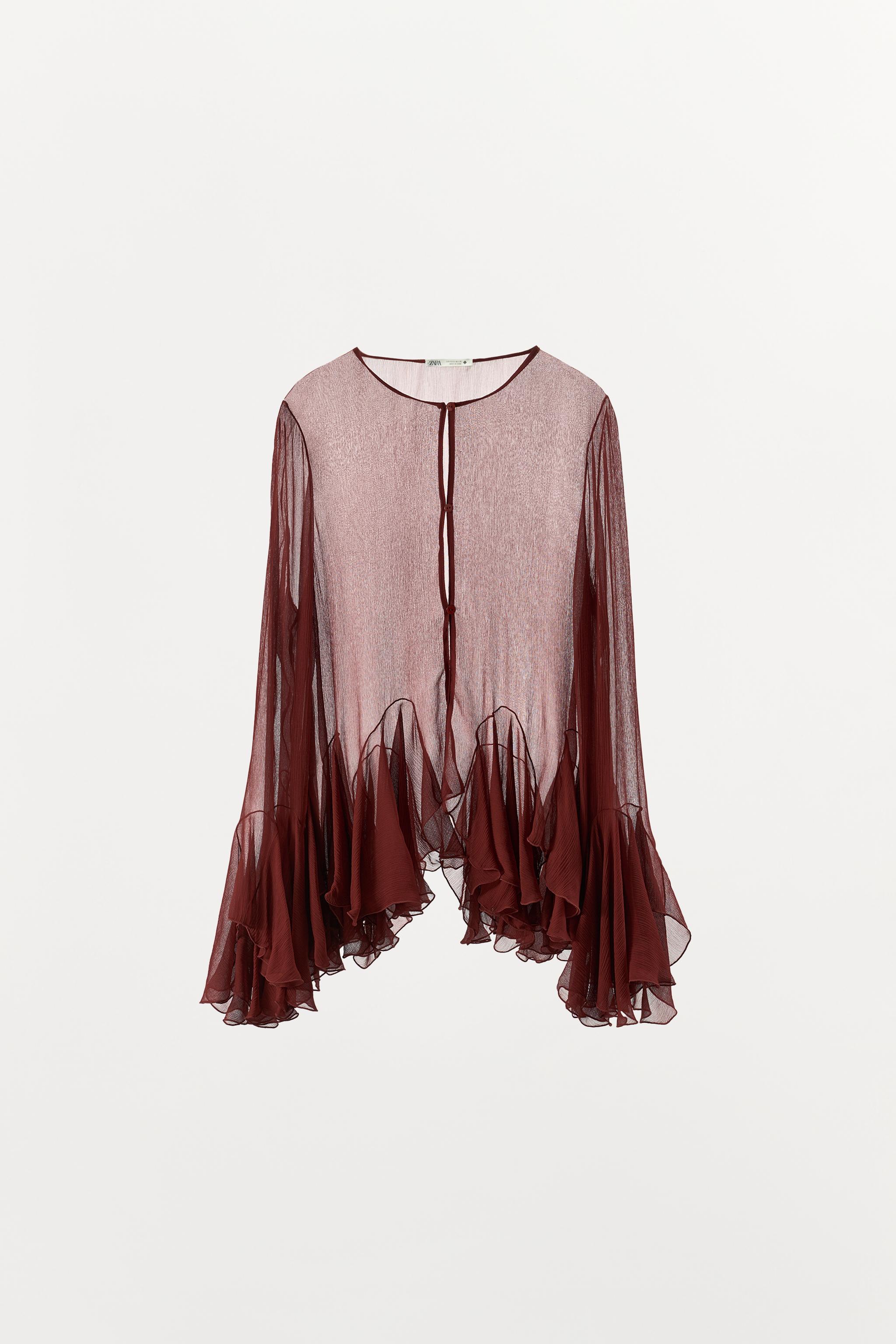GEORGETTE RUFFLE BLOUSE