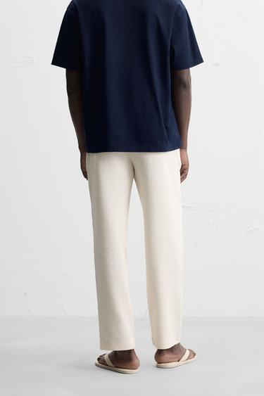 TEXTURED CHINO TROUSERS - Ecru by Zara - Image 2
