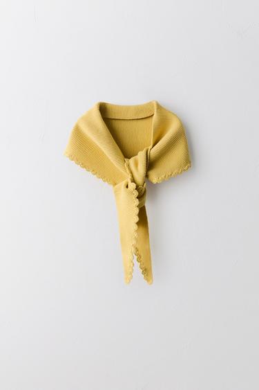 LIMITED EDITION COTTON KNIT CAPELET - Yellow by Zara