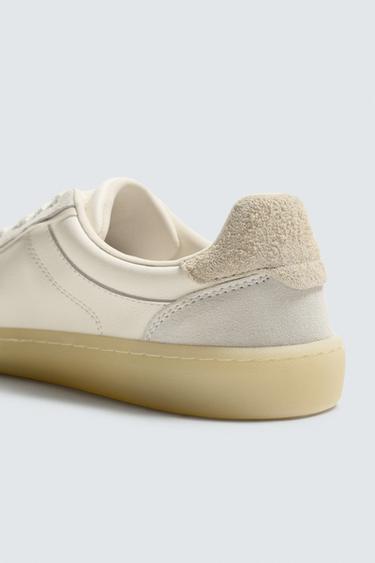 BASKET BAREFOOT EN CUIR - Blanc de Zara - Image 5
