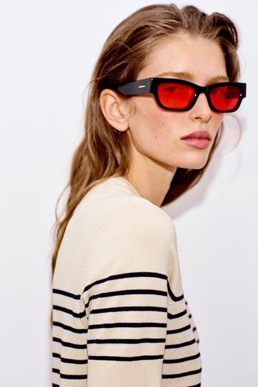 STRIPED SHORT SLEEVE KNIT JUMPER - striped by Zara - Image 3