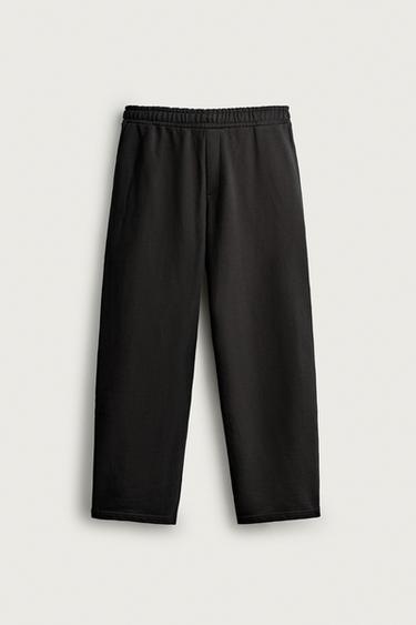 PANTALÓN CHÁNDAL RELAXED FIT BÁSICO - Negro de Zara