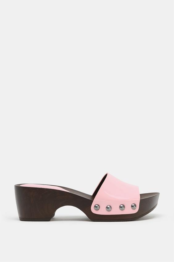 PATENT FINISH WEDGE SANDALS
