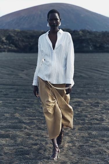 РУБАШКА В ПОЛОСКУ — ZW COLLECTION — Черный / Белый от Zara — изображение 0