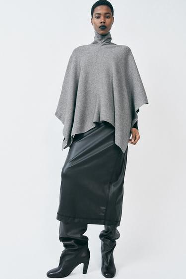Zara ZW COLLECTION 加大碼斗篷 - 灰色 - 圖片 0