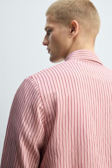 STRIPED FLOWING SHIRT - Pink by Zara - Image 4