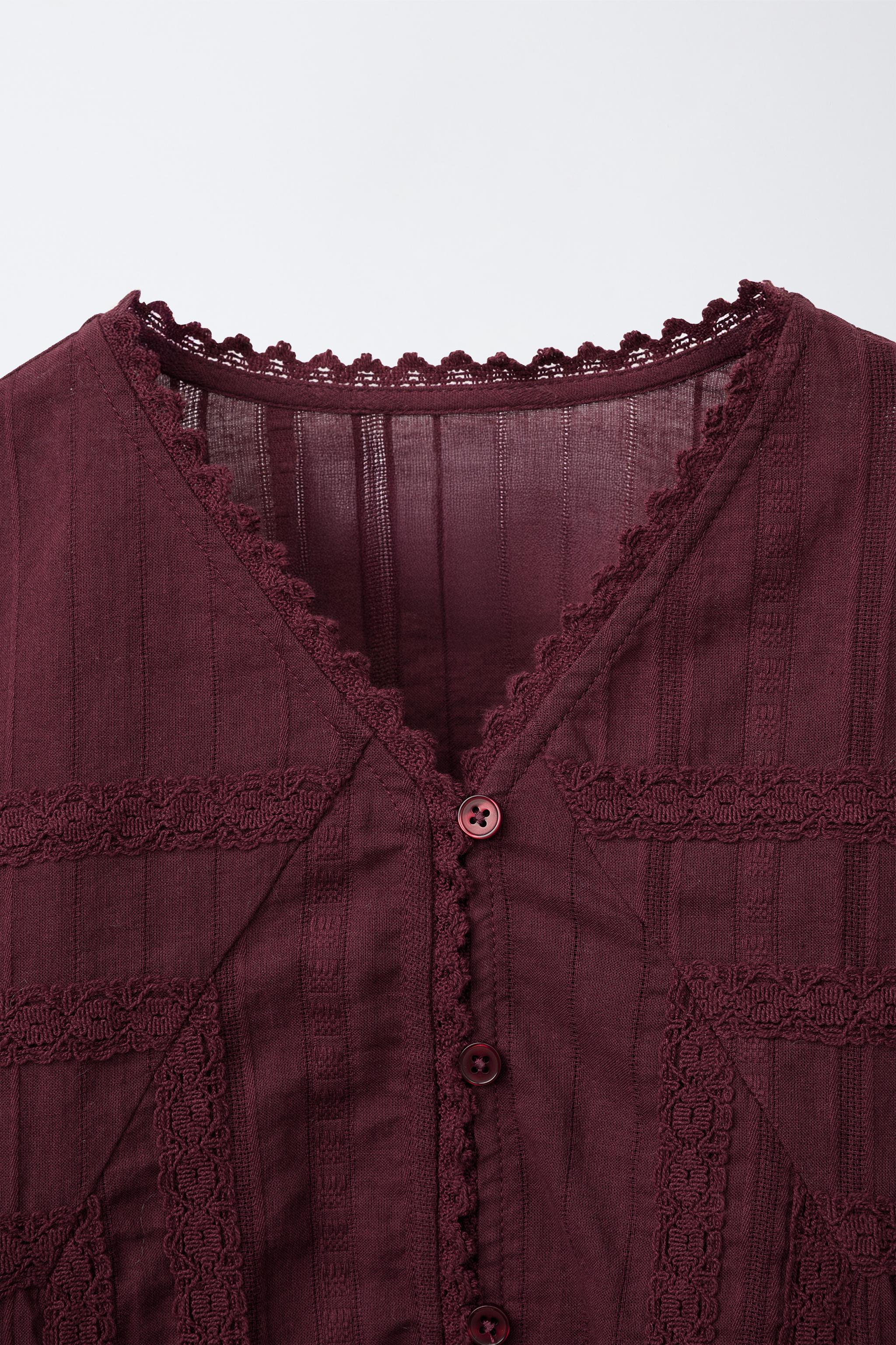 CHEMISE ROMANTIQUE AVEC DENTELLE