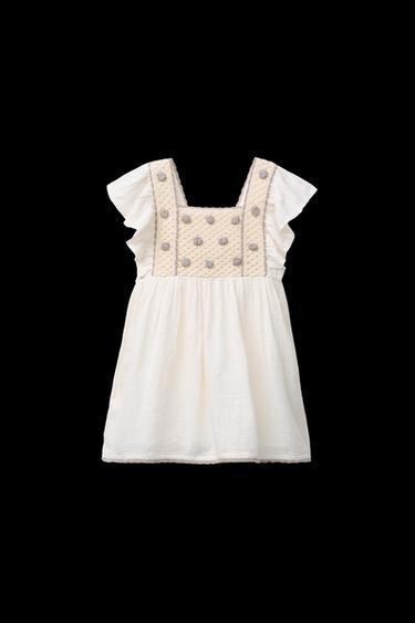 KLEID MIT HÄKELSTRUKTUR - Cremefarben von Zara - Bild 0
