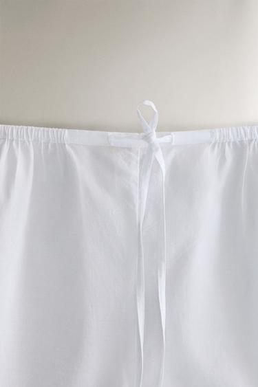 EMBROIDERY AND LACE SHORTS - White by Zara - Image 1