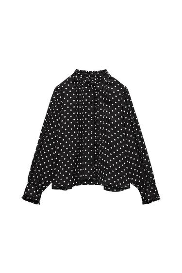 POLKA DOT SHIRT WITH RUFFLES
