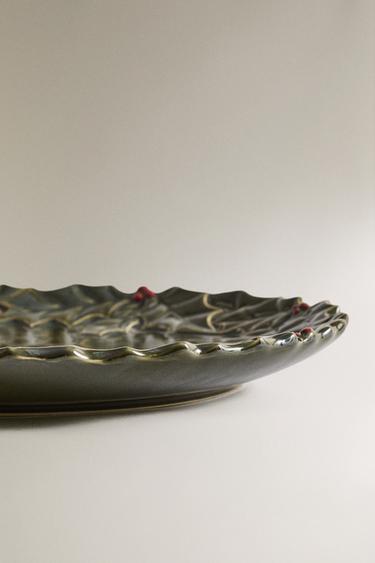 PLAT PORCELAINE HOUX NOËL - Vert de Zara - Image 3